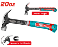 TOTAL 560g Claw Hammer | 355mm with Magnetic Nail Holder (THCH61020L)