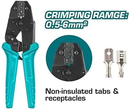 TOTAL Ratchet Crimping Plier Range 0.5-5.6mm2 (THCPC0506)
