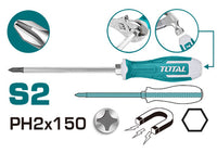 TOTAL THGSPH21506 Phillips go-through screwdriver  PH2*150