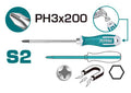 TOTAL Phillips Screwdriver PH3*200 (THGSPH32006)