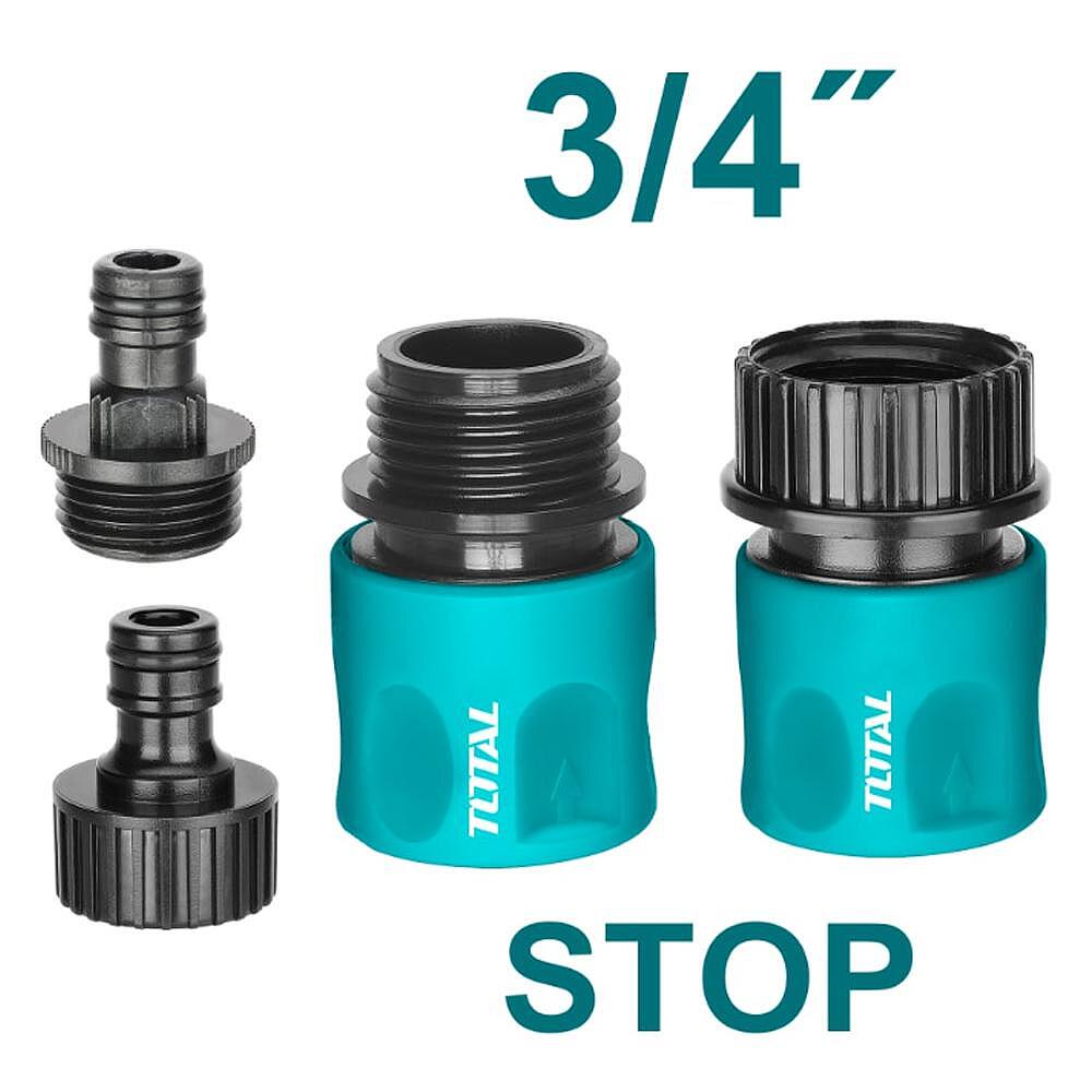 Total 3/4 Inch Quick Hose Connector Set