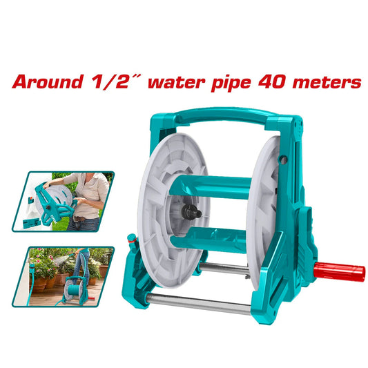 TOTAL 40M Hose Reel with Foldable Handle