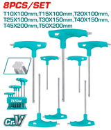 Total 8-Piece T-Handle Nut Driver Set (THHW80836)