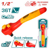 TOTAL 1/2" Insulated ratchet wrench (THIRTH121)