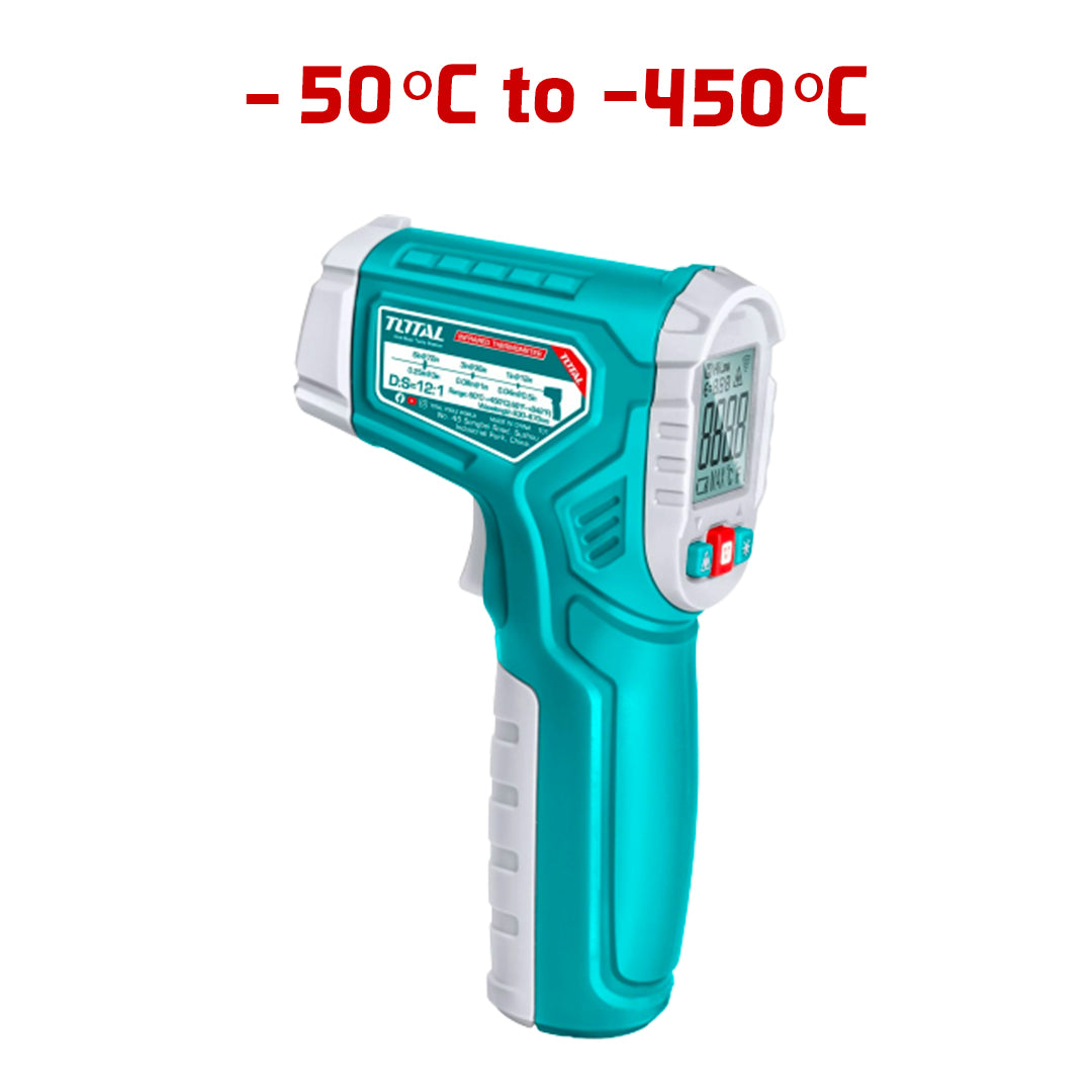 Total THT0155028 Laser Thermometer (-50°C / +450°C) High Accuracy Total THT0155028 Laser Thermometer (-50°C / +450°C) High Accuracy