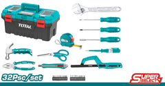 Total 32-Piece Hand Tool Set with Storage Case – Complete & Practical