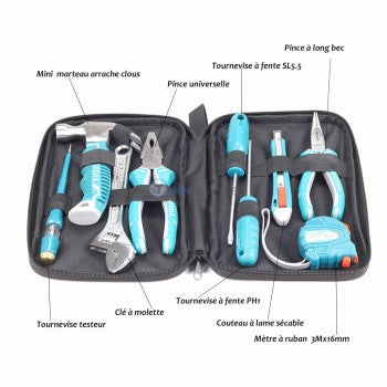 Total 9-Piece Hand Tool Set – Essential for Home & Professional Use Total 9-Piece Hand Tool Set – Essential for Home & Professional Use