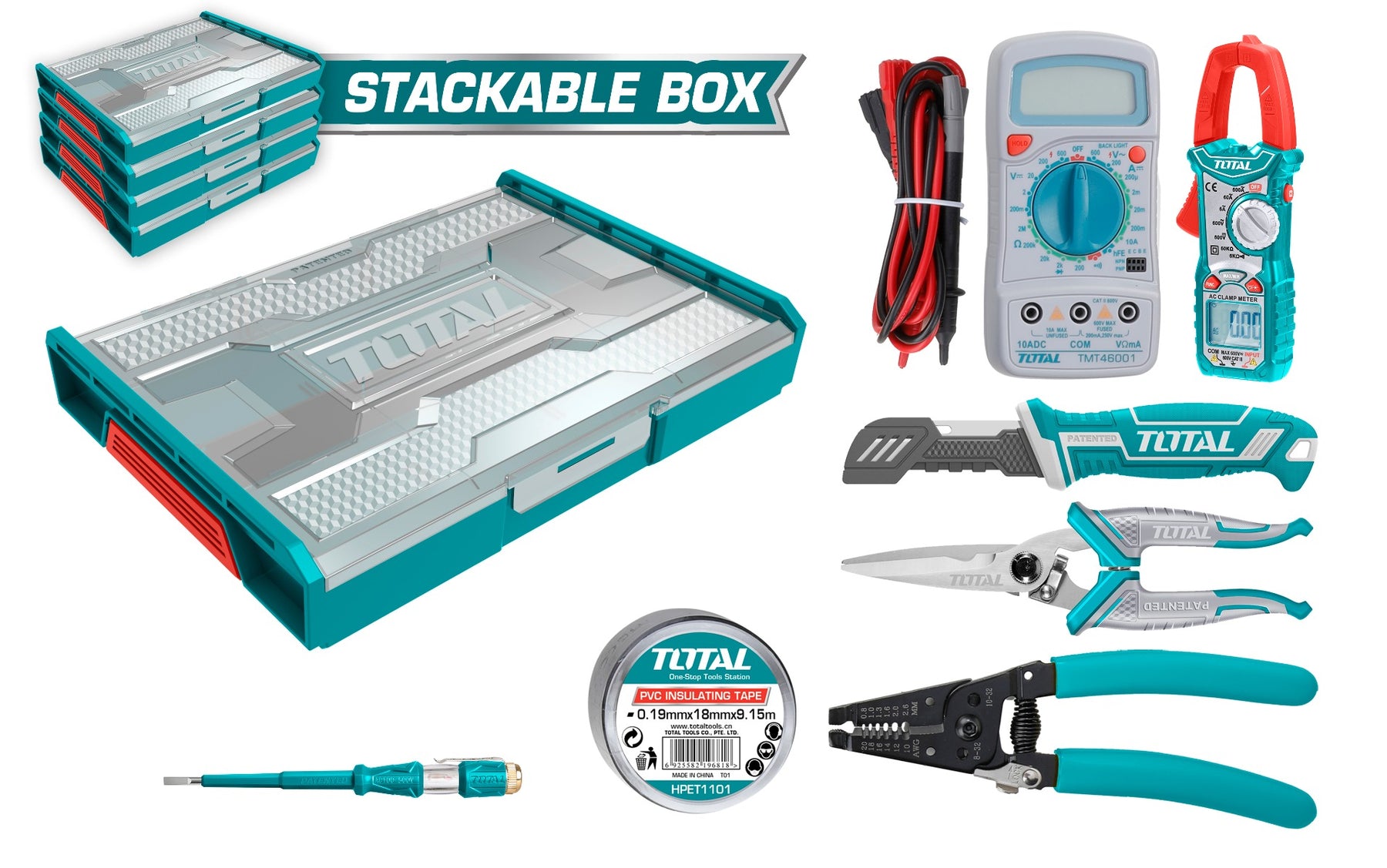 TOTAL 7 Pcs Telecom Tools Set (THKTV02T071) TOTAL 7 Pcs Telecom Tools Set (THKTV02T071)