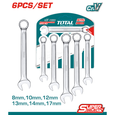 Total 8-Piece 8-17mm Combination Spanner Set (THT102266)