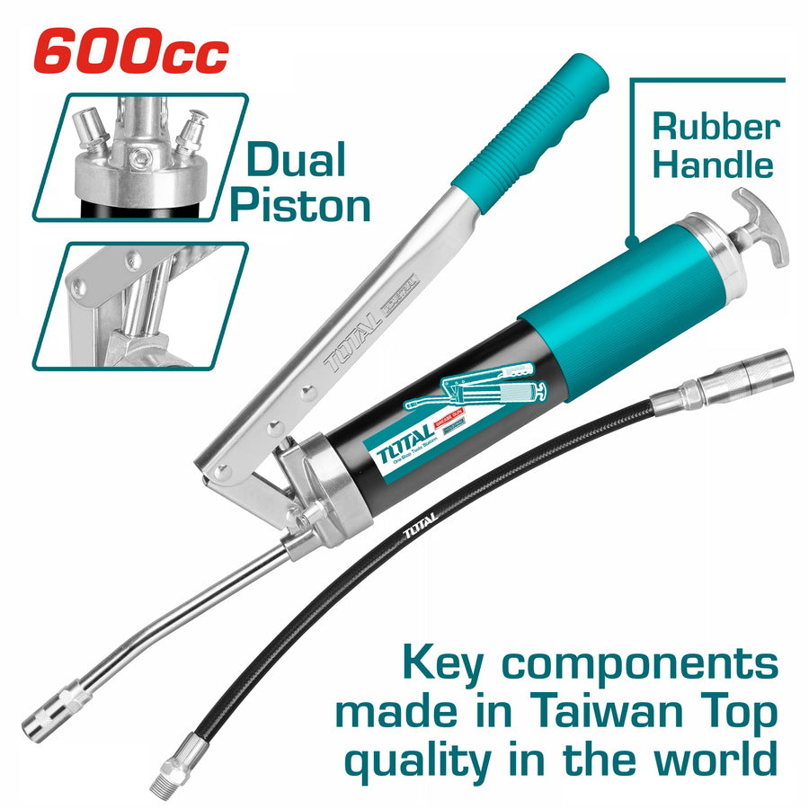 TOTAL Grease Gun Dual Piston 600cc – Powerful & Efficient TOTAL Grease Gun Dual Piston 600cc – Powerful & Efficient