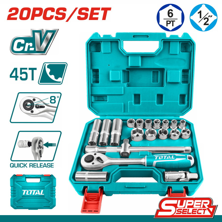 1/2 Inch Box Set | 20-Piece by Total (THT121201) 1/2 Inch Box Set | 20-Piece by Total (THT121201)