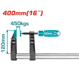 TOTAL F clamp with plastic handle  120x400mm (THT1321202)