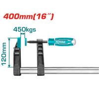 TOTAL F clamp with plastic handle  120x400mm (THT1321202)