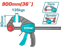 TOTAL Quick bar clamp Clamp 80x900mm (THT1346803)