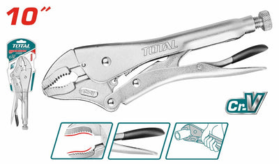 TOTAL Heavy Curved Jaw Lock Plier 10" (THT191001)