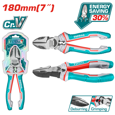 TOTAL High leverage diagonal cutting pliers  7" (THT230706S)