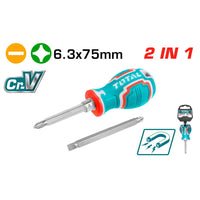 TOTAL 2 in 1 Screwdriver Set PH2 + SL6.3*75 (THT250216)