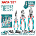 TOTAL 3PCs High Leverage Pliers Set (THT2K0301S)