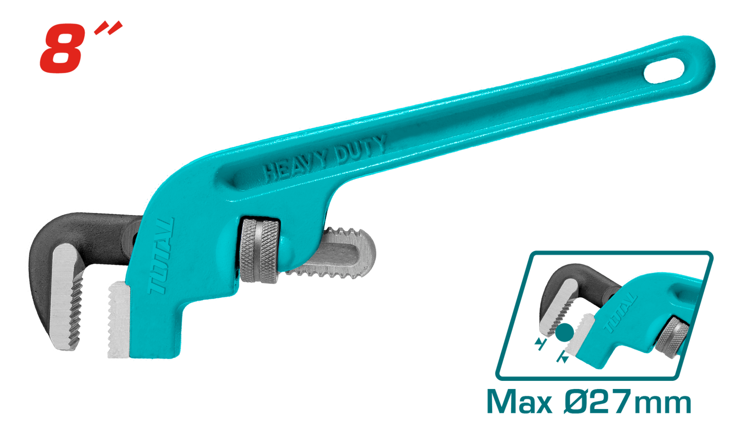 Total 8" Offset Pipe Wrench (THT373086) – Strong & Reliable