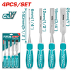 Total 4-Piece Wood Chisel Set – Ideal Tools for Woodworking