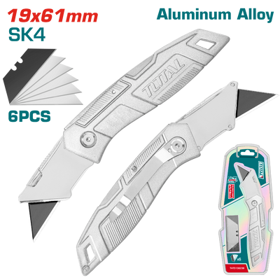 TOTAL Folding Knife with 5 Spare Blades 61×19mm
