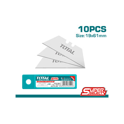 TOTAL 10 Pcs 61X19mm utility knife blades set (THT519001)