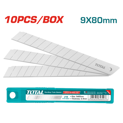 مجموعة شفرات توتال 9×80 ملم – 10 قطع للاستخدام المتعدد