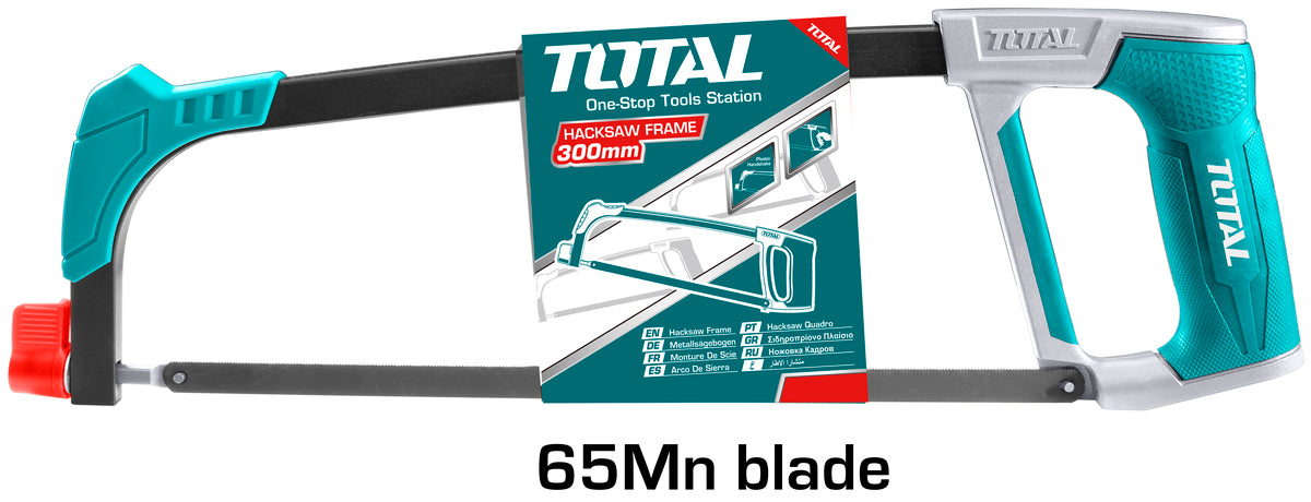 TOTAL 12″ Hacksaw, Adjustable Angle & Tension, Aluminum Handle TOTAL 12″ Hacksaw, Adjustable Angle & Tension, Aluminum Handle