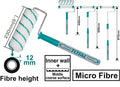 TOTAL Telescoping Cylinder brush 230mm - 9" & Telescoping Length of 440-680 -870mm (THT8592M)