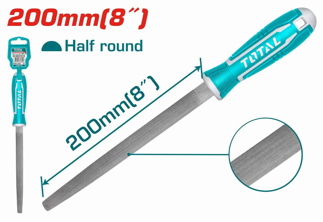 Total 8″ Half Round File THT91286 - High Performance