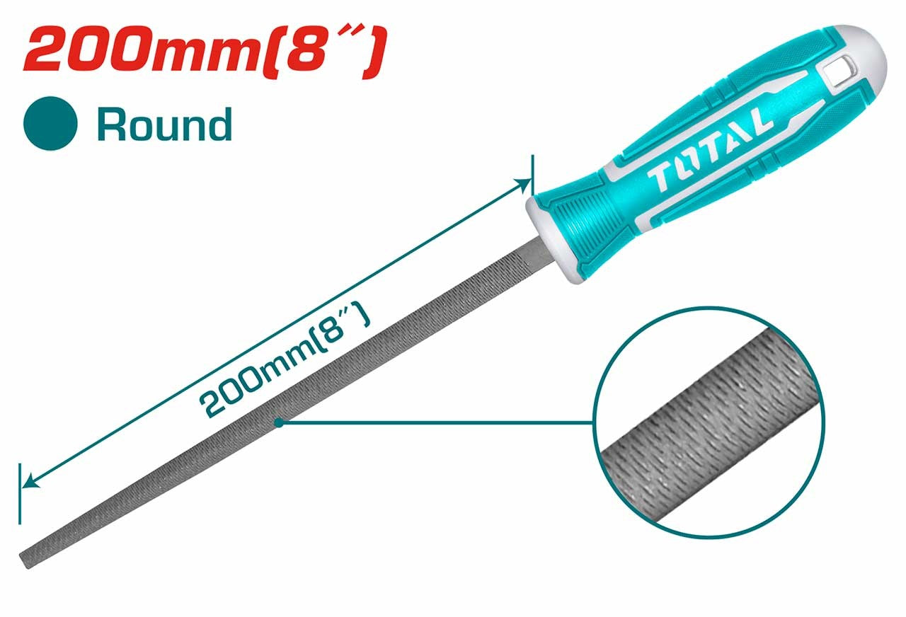 مبرد حديد مبروم 8″ توتال (THT91386)