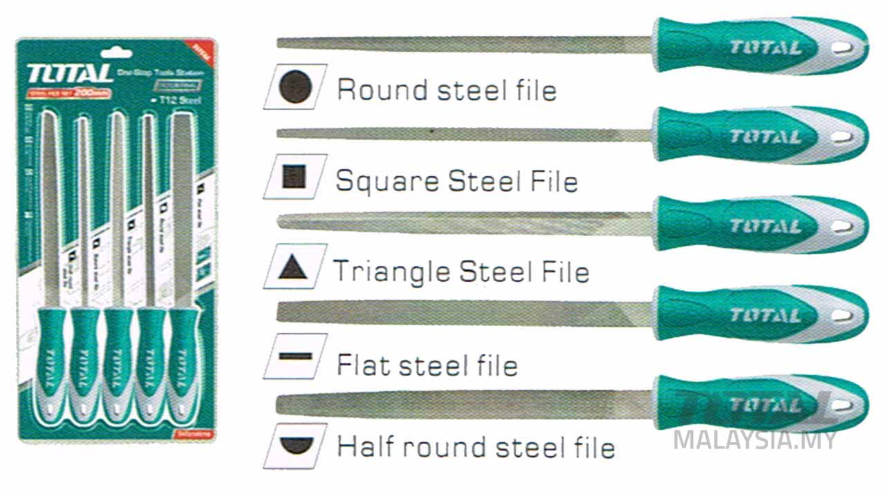 Total 5 Pcs Steel File Set INDUSTRIAL (THT918516)