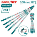 TOTAL 5PCs Bi-Metal Hacksaw Blade Set (THTKT57245)