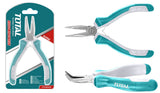TOTAL Mini Bent Nose Plier 115mm - 4.5" (THTMN456)