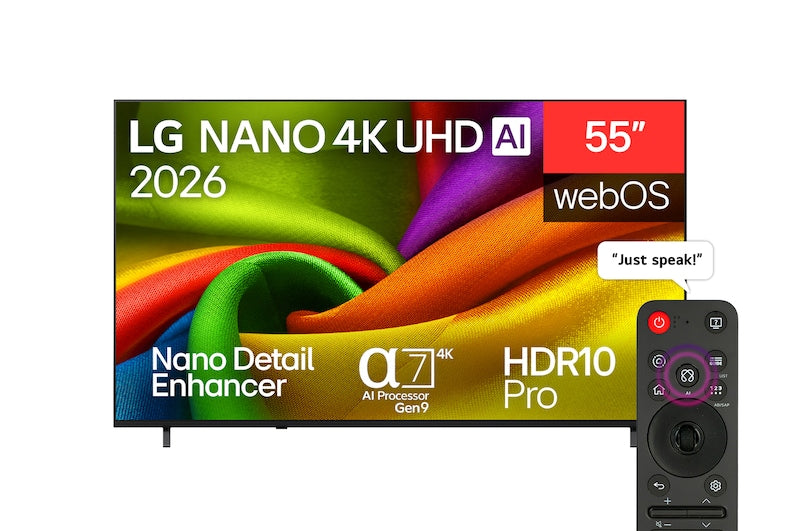 LG NANO 4K UHD AI NU84 Smart TV 55" (2026)
