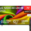 LG NANO 4K UHD AI NU84 Smart TV 75" (2026)