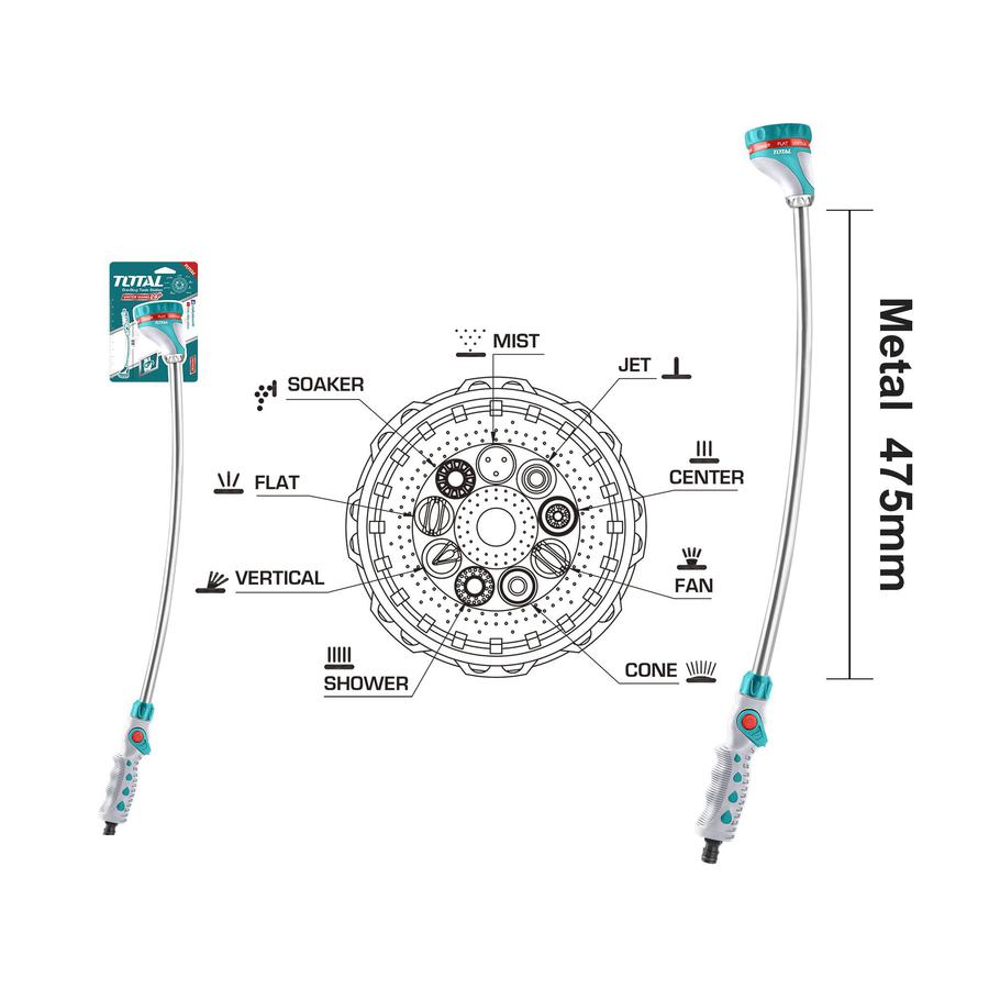 Total 70cm Water Sprayer | 9 Movements (THWW092)