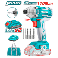 TOTAL 20V Brushless Cordless Impact Driver - Multi-Purpose