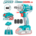TOTAL 20V Cordless Impact Wrench - High Torque & Precision