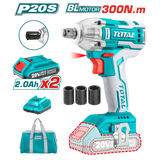 TOTAL 20V Cordless Impact Wrench - High Torque & Precision