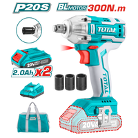 TOTAL 20V Cordless Impact Wrench - High Torque & Precision