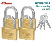 TOTAL Brass Padlock Set (4 Locks) with Master Key – Unified Security