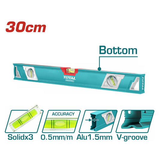 TOTAL Spirit Level 30cm (TMT23086) – Precision & Durability