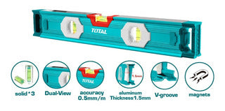 TOTAL 60cm Magnetic Spirit Level (TMT26056) – High Accuracy & Durability TOTAL 60cm Magnetic Spirit Level (TMT26056) – High Accuracy & Durability