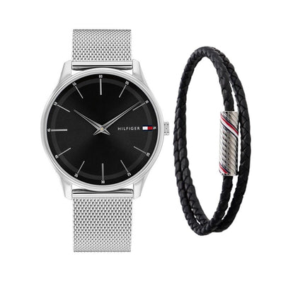 TOMMY HILFIGER Adrian & 2.0 Double Wrap Bracelet Gift Set 2770213 MEN WATCH