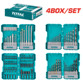 TOTAL 4 Boxes Drill Bits Accessories Set (TOS23077)