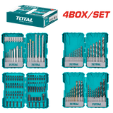 TOTAL 4 Boxes Drill Bits Accessories Set (TOS23077)