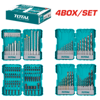 TOTAL 4 Boxes Drill Bits Accessories Set (TOS23077)