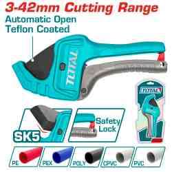 TOTAL PVC Pipe Cutter 3-42mm with Auto-Open Function - THT53142