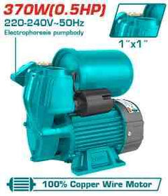 TOTAL 0.5HP Automatic Self-Priming Water Pump with 2L Tank - TWP93706